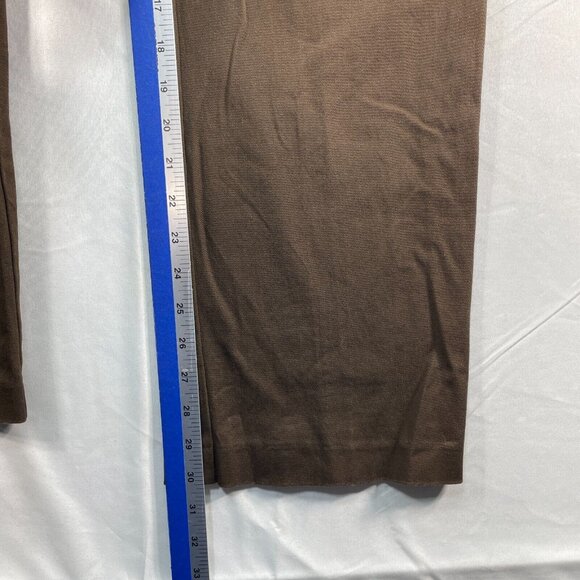 Dressbarn Chino Pants Womens size 10 Brown Flat Front Business Career Stretch - Picture 4 of 7